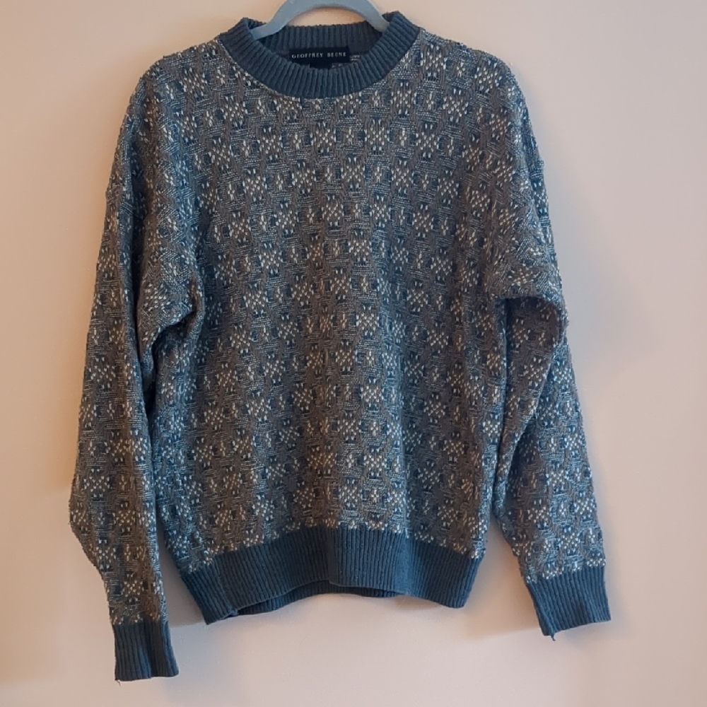 Vintage 90s gray and brown sweater